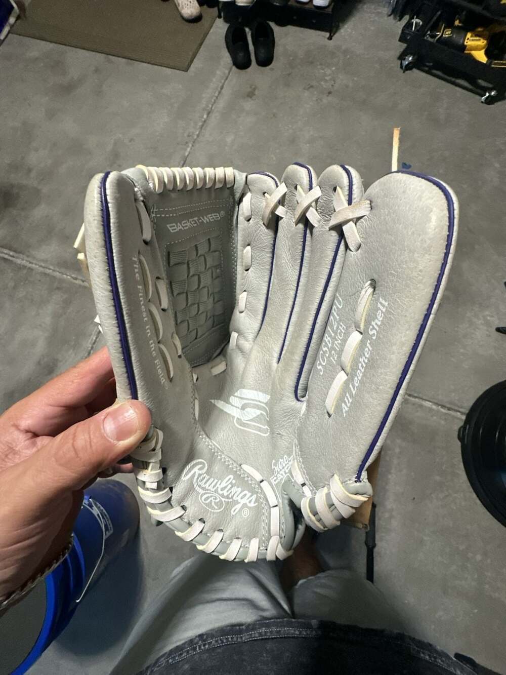 Rawlings Sure Catch SCSB12PU Softball Glove Size 12 Gray